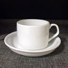 White Coated Coffee Sublimation Mug Set With Spoon And Dish / Saucer